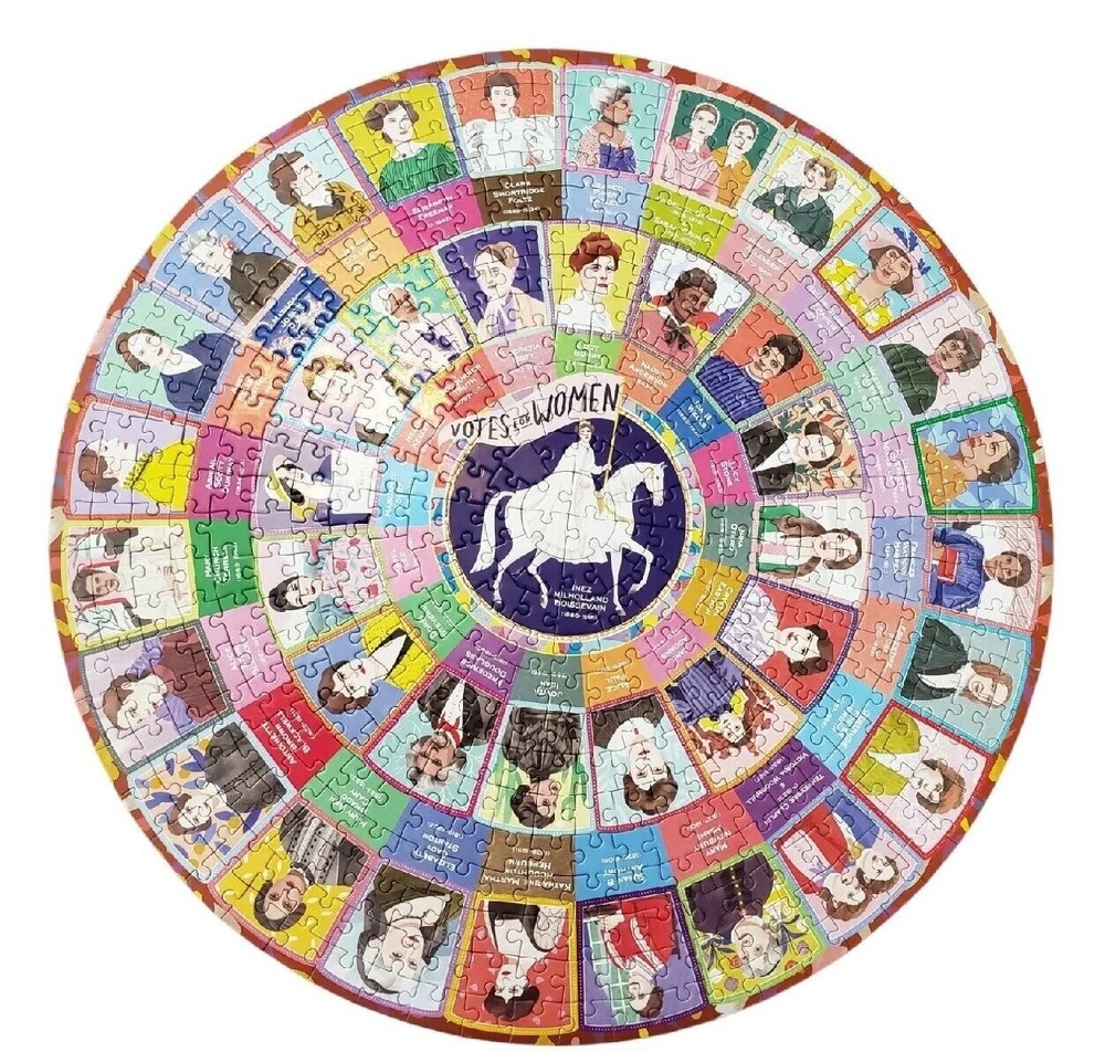 Votes for Women 500 pcs Round eeBoo Jigsaw Puzzle Suffrage Movement  Complete